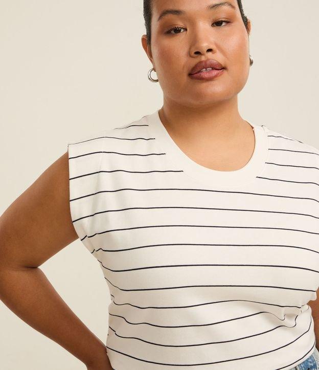 Blusa Regata em Ribana com Listras Curve & Plus Size - 2