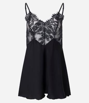 Camisola sem Bojo em Malha com Detalhes em Renda