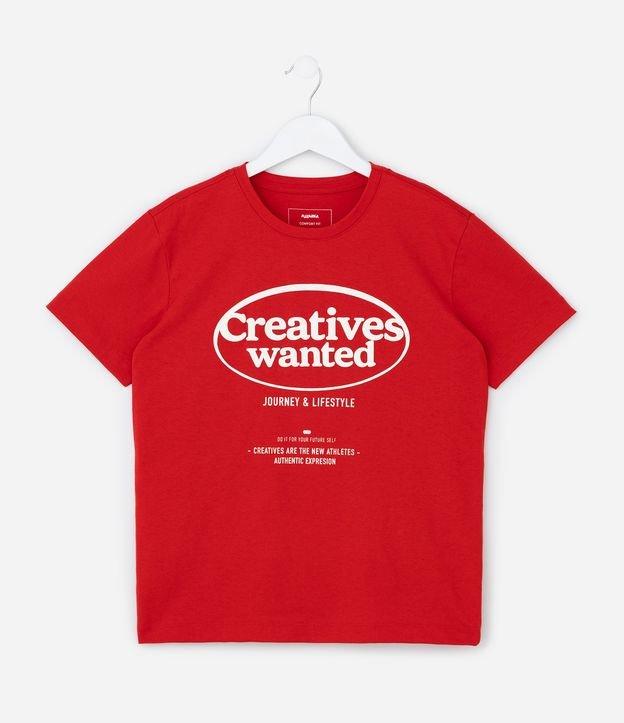 Camiseta Infantil com Lettering Creatives Wanted - Tam 5 a 14 Anos - 1
