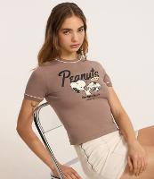 Blusa New T-shirt com Estampa Frente e Costas Snoopy - 1