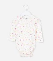 Body Infantil em Ribana com estampa Floral Liberty - Tam RN a 18 Meses - 1
