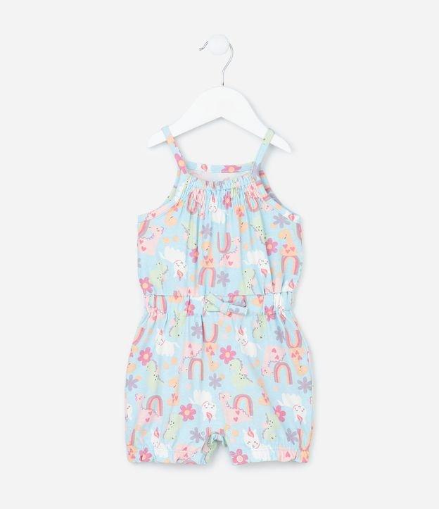 Macaquinho Infantil com Estampa Dinos e Unicórnios - Tam 0 a 18 meses - 1