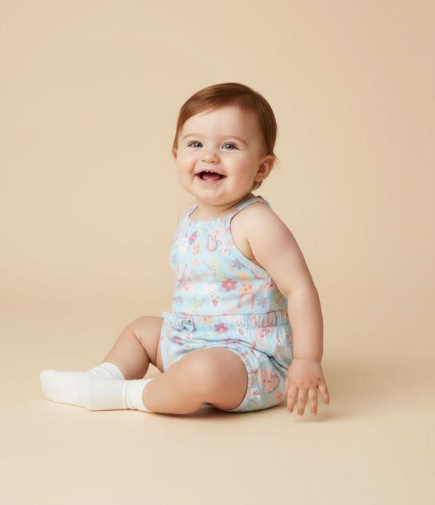 Macaquinho Infantil com Estampa Dinos e Unicórnios - Tam 0 a 18 meses - 2