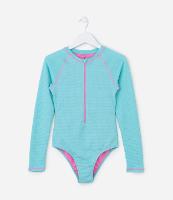 Maiô Infantil com Proteção UV e Textura - Tam 5 a 14 Anos - 1