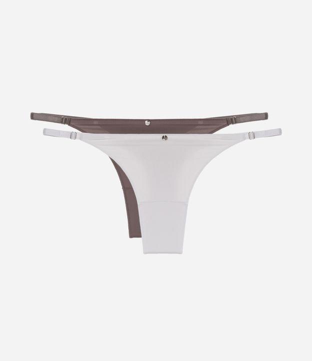 Kit 02 Calcinhas String Fio Duplo em Microfibra - 1