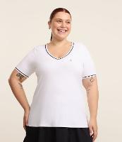 Camiseta Alongada Esportiva em Tecnologia Dry com Gola em V Curve & Plus Size - 2