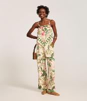 Calça Pantalona em Viscolinho com Estampa Tropical - 2