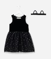 Vestido Infantil em Veludo de Gatinha - Tam 1 a 6 Anos - 1