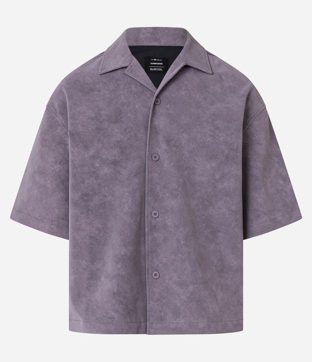 Camisa Oversized em PU Efeito Estonado - 1