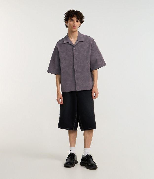 Camisa Oversized em PU Efeito Estonado - 2