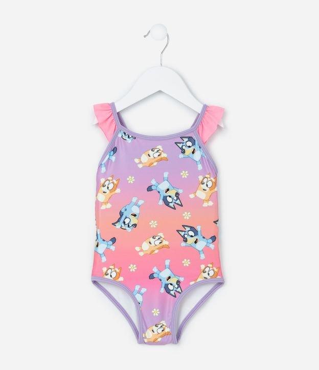 Maiô Infantil com Estampa Bluey e Proteção UV - Tam  2 a 6 Anos - 1