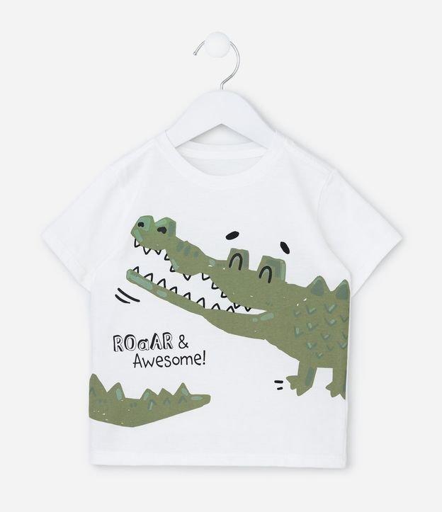 Camiseta Infantil com Estampa Jacaré - Tam 1 a 6 Anos - 1
