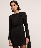 Vestido Curto em Chiffon com Lenço Longo - 2