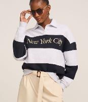 Casaco em Moletom com Lettering e Listras - 2