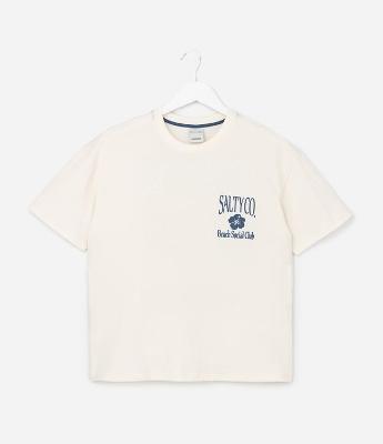 Camiseta Infantil com Estampa Selos SaltyCo - Tam  5 a 14 Anos
