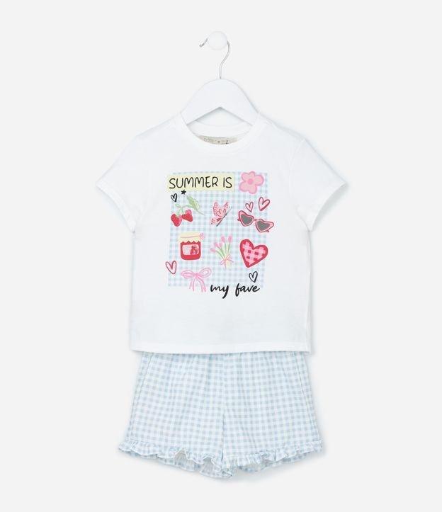 Conjunto Infantil com Estampa Localizada e Lettering Summer Is My Fave - Tam 1 A 6 Anos - 1