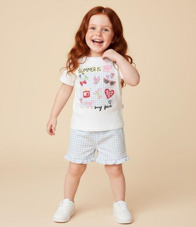 Conjunto Infantil com Estampa Localizada e Lettering Summer Is My Fave - Tam 1 A 6 Anos - 2