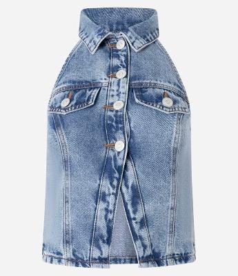 Blusa em Jeans Frente Única