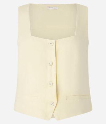 Blusa em Viscolinho com Decote Quadrado e Alça Larga