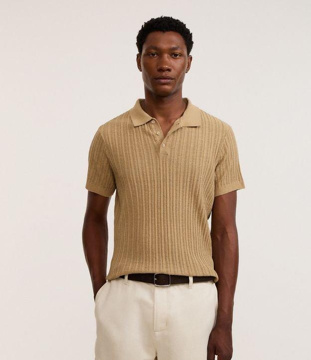 Camisa Polo Regular com Botões Texturizada - 2