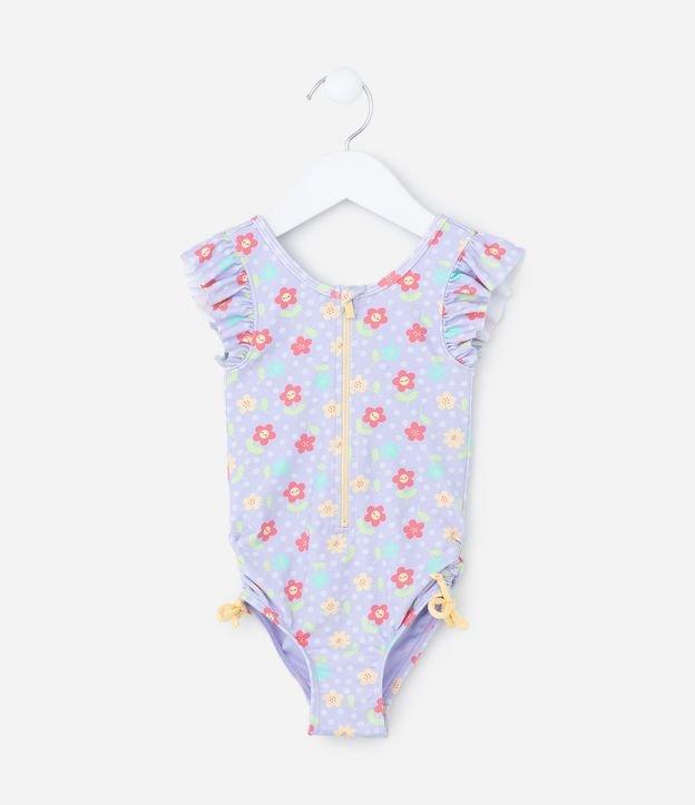 Maiô Infantil com Amarração Lateral e Proteção UV - Tam 1 a 4 Anos - 1