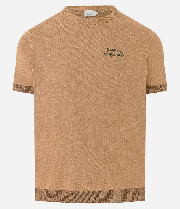 Camiseta Regular em Algodão com Estampa de Coqueiro e Lettering Savane Tropicale - 1