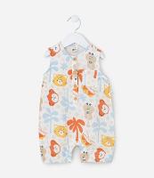 Macaquinho Infantil com Estampa de Bichinhos - Tam 0 a 18 Meses - 1