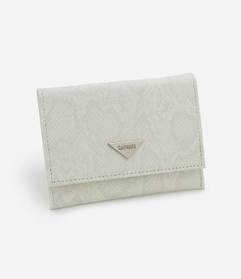 Carteira Envelope Pequena com Estampa Animal Print Cobra
