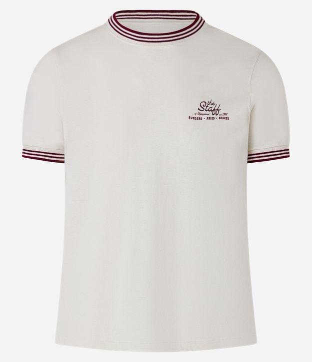 Camiseta Baby Tee em Algodão com Estampa Lettering The Staff - 1