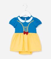 Vestido Body Infantil com Estampa Branca de Neve - Tam 0 a 18 meses - 1