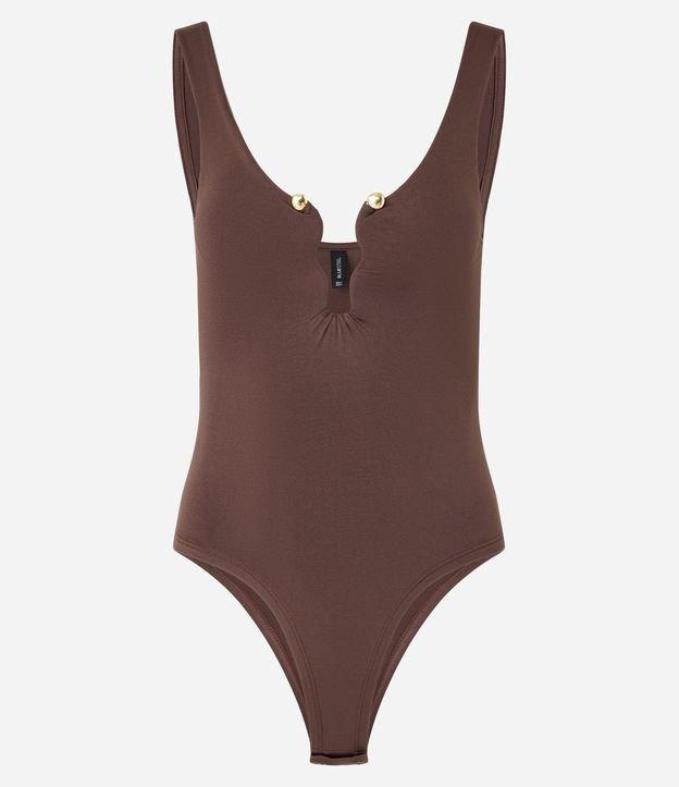 Body em Microfibra com Aviamento Forrado no Busto - 1