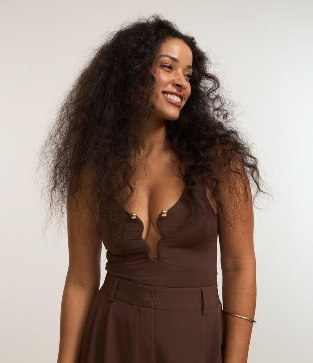 Body em Microfibra com Aviamento Forrado no Busto - 2