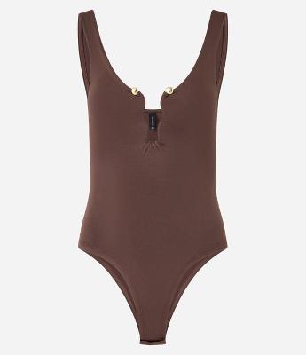 Body em Microfibra com Aviamento Forrado no Busto