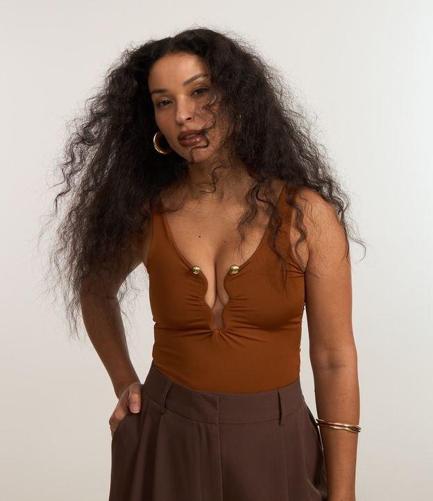 Body em Microfibra com Aviamento Forrado no Busto - 2