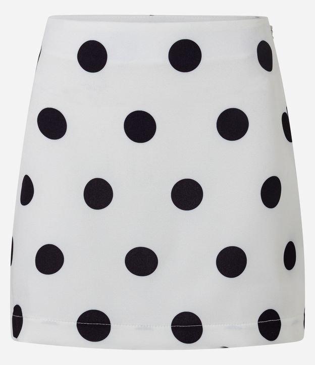 Saia Curta Alfaiataria com Estampa Poá - 1