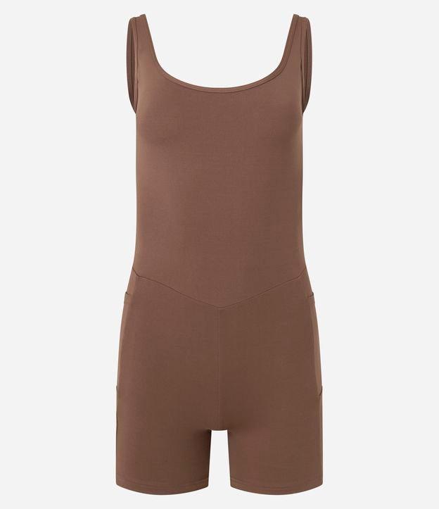 Macaquinho Esportivo em Microfibra com Bolsos - 1