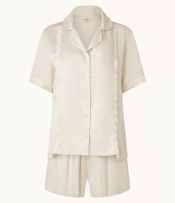 Pijama Short Doll em Viscose com Detalhe de Renda