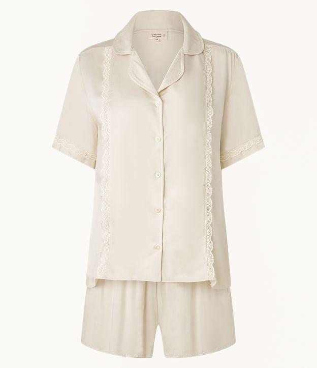 Pijama Short Doll em Viscose com Detalhe de Renda - 1