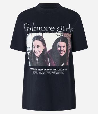 Camiseta Alongada em Algodão com Estampa Gilmore Girls