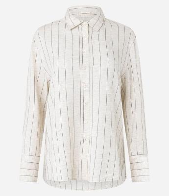 Camisa com Estampa Listras a Fio Tinto