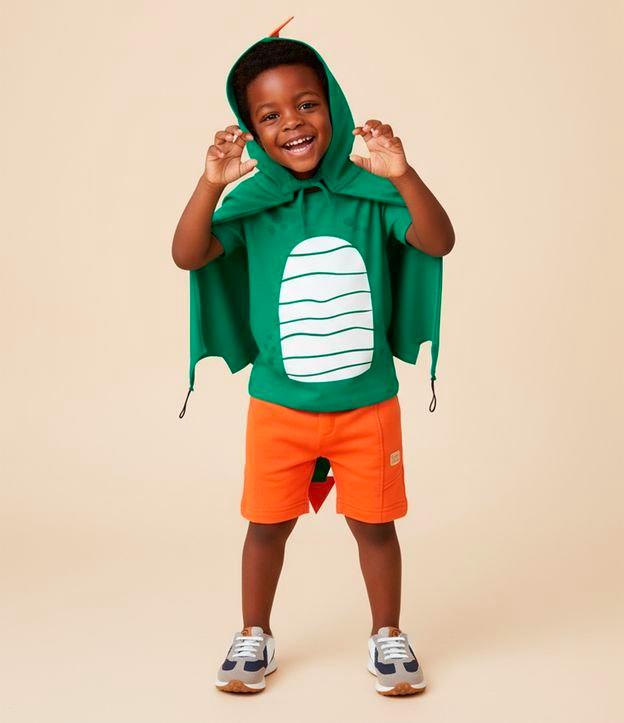 Camiseta Infantil com Capa Dinossauro - Tam 1 a 6 Anos - 2