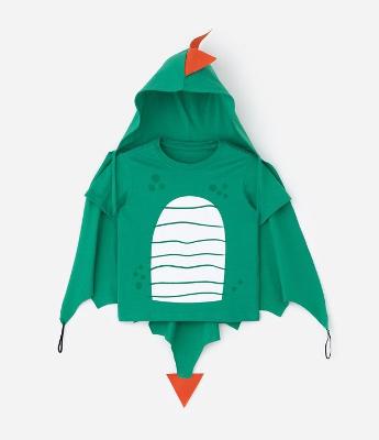 Camiseta Infantil com Capa Dinossauro - Tam 1 a 6 Anos