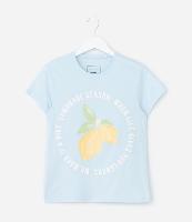 Camiseta Regular Infantil com Estampa de Limão Siciliano - Tam 5 a 14 anos - 1