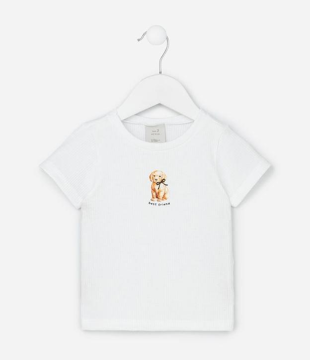 Camiseta Infantil com Estampa Cachorrinho - Tam 1 a 6 Anos - 1