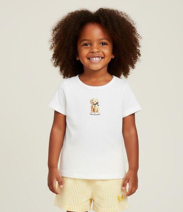Camiseta Infantil com Estampa Cachorrinho - Tam 1 a 6 Anos - 2