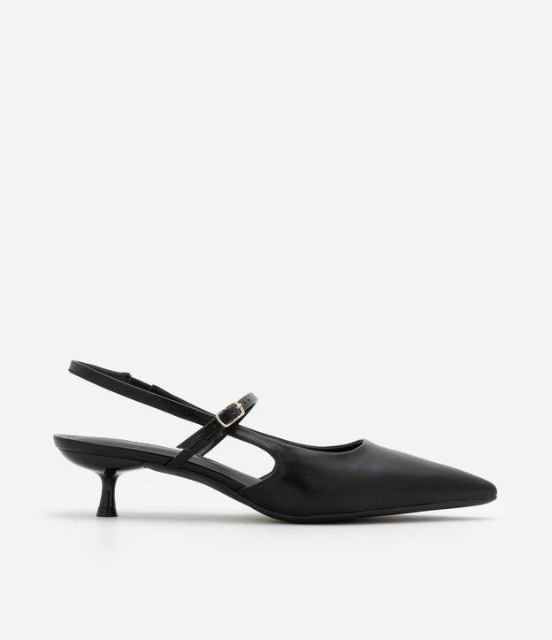 Sapato Scarpin Slingback com Tiras e Fivela - 1