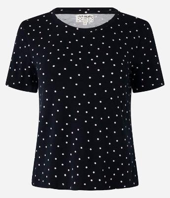 Blusa de Pijama em Viscose com Estampa Poá