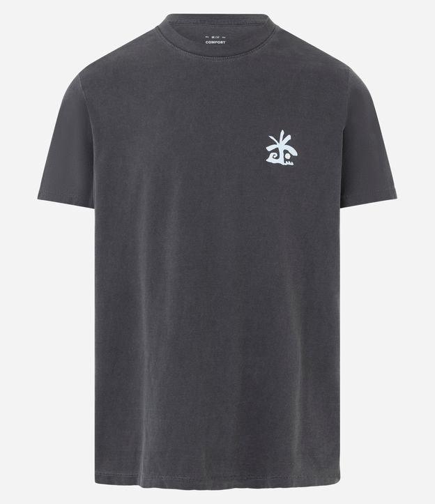 Camiseta Comfort em Algodão com Estampa de Coqueiro e Lettering El Cuco - 1
