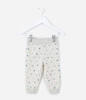 Calça Jogger em Moletom com Felpa com Estampa de Blueberry - Tam 0 a 18 Meses - 1