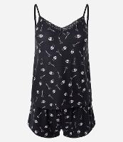 Pijama Short Doll Alcinha em Peach Touch e Estampa de Chaves - 2